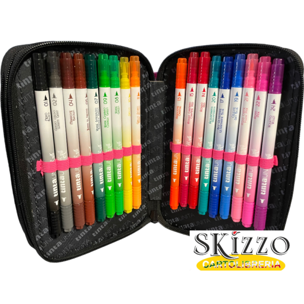 astuccio 3 zip fantasy tintaunita