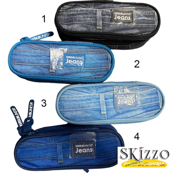 astuccio 2 zip tintaunita jeans