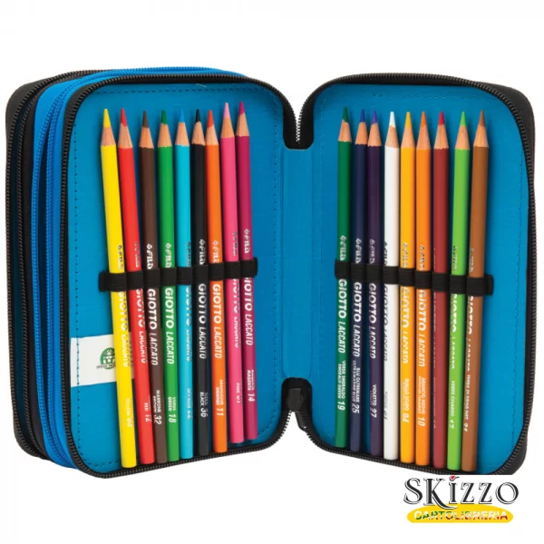 astuccio 3 zip t-rex dinosauro