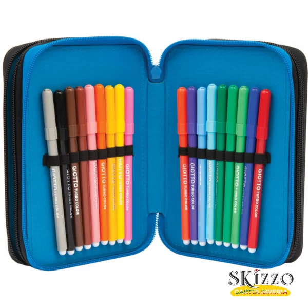 astuccio 3 zip t-rex dinosauro
