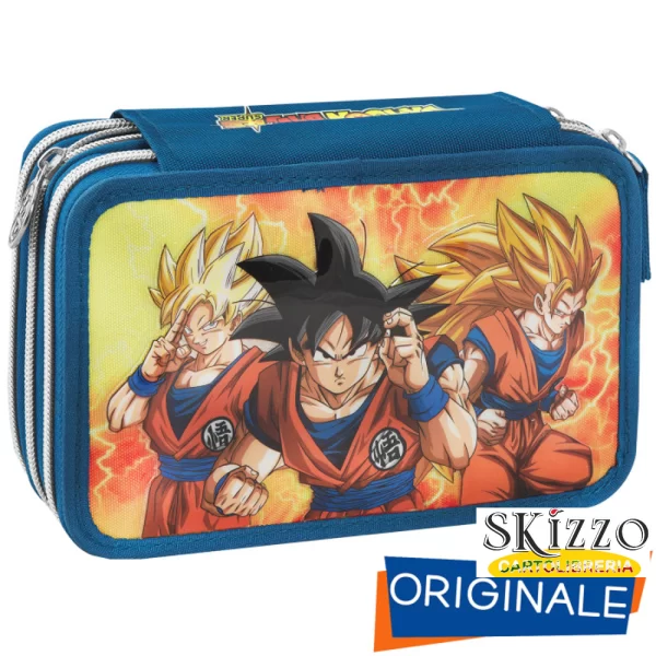 3 zip dragon ball3 astuccio 3 zip completo dragon ball