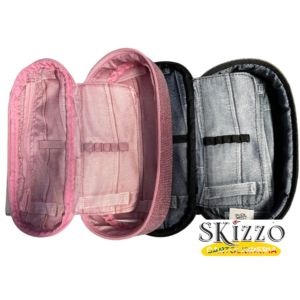astuccio ovale tintaunita jeans lurex