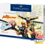 comic illustration set faber-castell