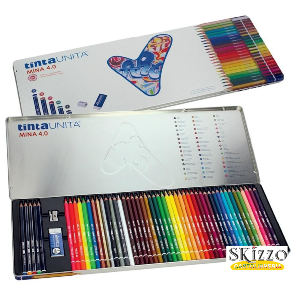 confezione t.u. 52pz confezione metallo pastelli tintaunita