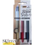 4 colours bic wood style