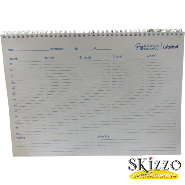 planning da tavolo settimanale ssc napoli colourbook