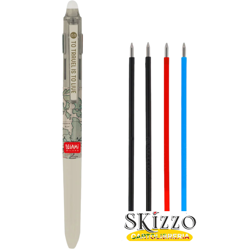 Set refill penna cancellabile 3 colori legami