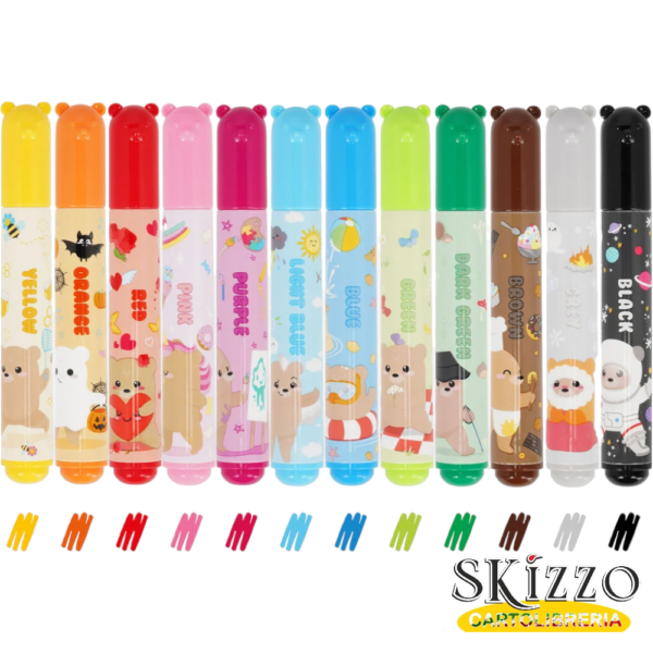 set pennarelli teddy friends legami
