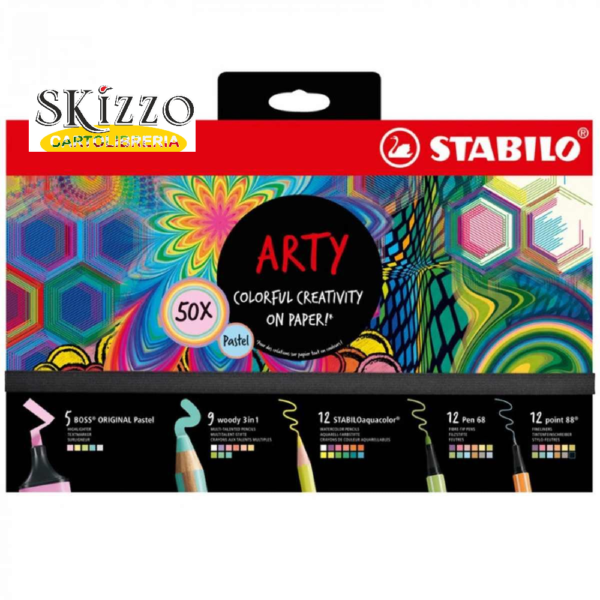 stabilo arty colorful creativity pastel 50pz