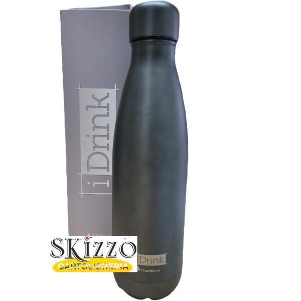 borraccia termica 500ml idrink grigio metallizzato