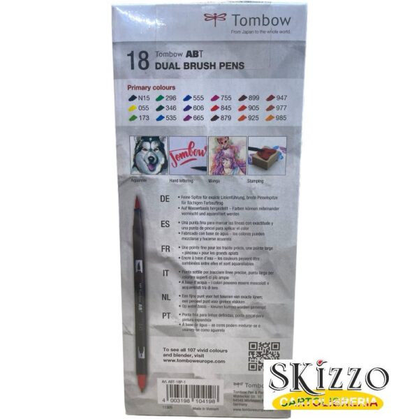 set 18 brush pens tombow