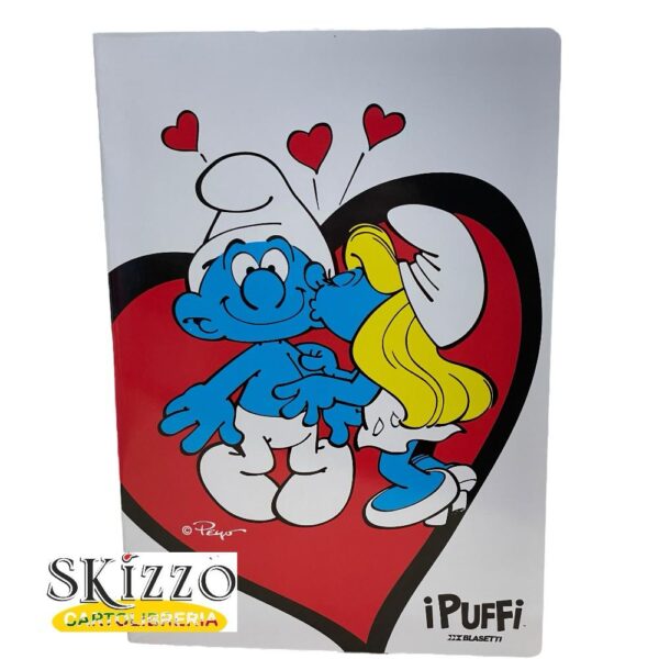 maxi quaderno blasetti puffi smurfs