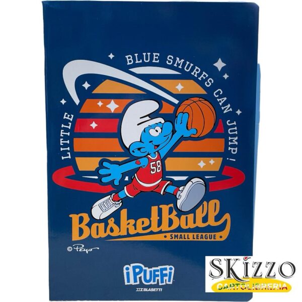 maxi quaderno blasetti puffi smurfs