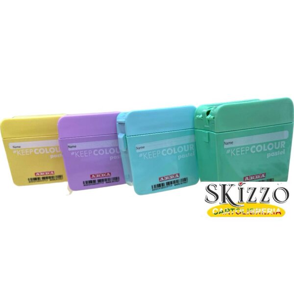 temperino temperamatite 2 fori e contenitore keep colour arda