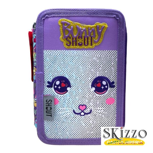 3 zip shout bunny astuccio 3 zip shout bunny maricart