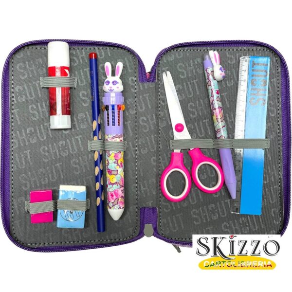 astuccio 3 zip shout bunny maricart