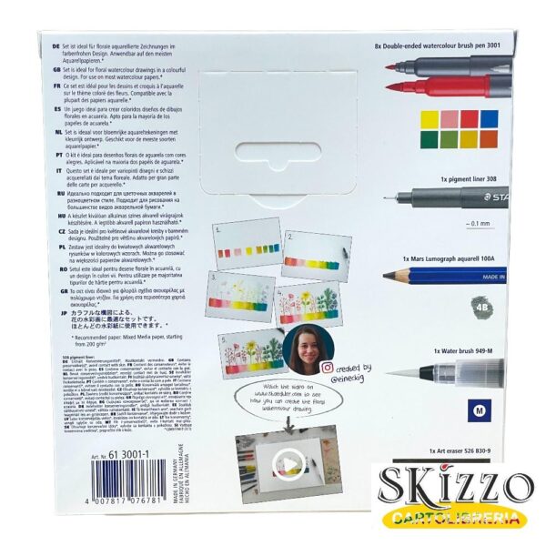 floral watercolour set staedtler