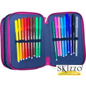 astuccio 3 zip completo stitch maricart