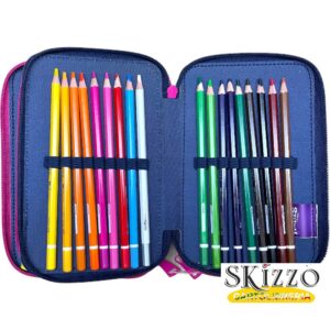 astuccio 3 zip completo stitch maricart