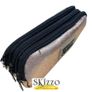 astuccio bustina 3 zip tintaunita jeans lurex 2024/2025