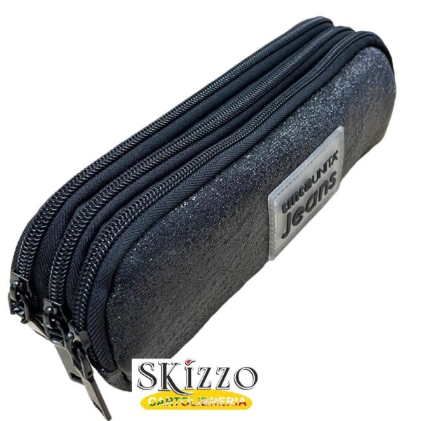 astuccio bustina 3 zip tintaunita jeans lurex 2024/2025