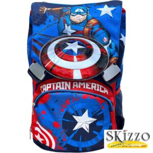 zaino ed astuccio 3 zip seven capitan america 2024/2025 novità schoolpack
