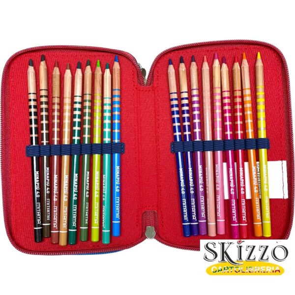 zaino ed astuccio 3 zip seven capitan america 2024/2025 novità schoolpack