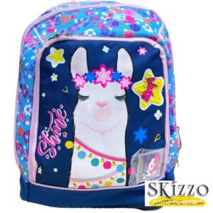 zaino ed astuccio 3 zip lama skin over young people girl