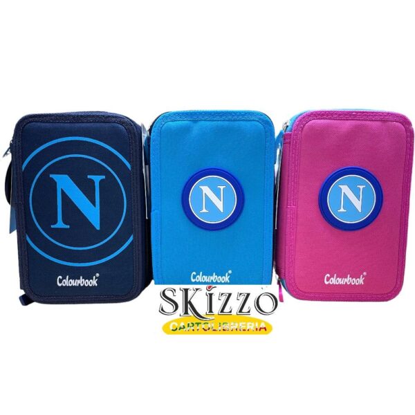 astuccio 3 zip ssc napoli colourbook novità 2024/2025