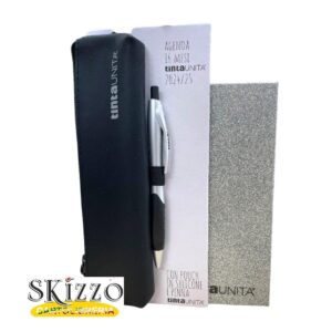 diario agenda 2024/2025 tintaunita black edition 16 mesi con astuccio e penna