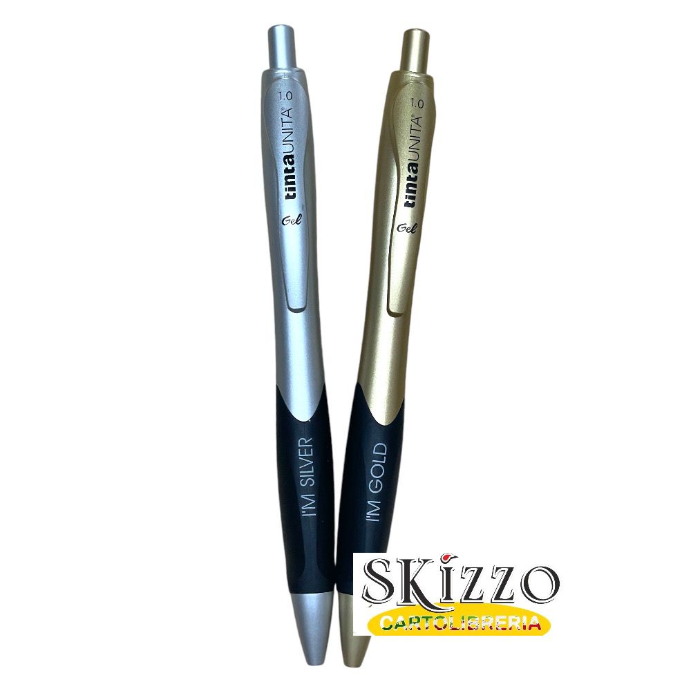 penna gel 1.0 i'm tintaunita gold e silver