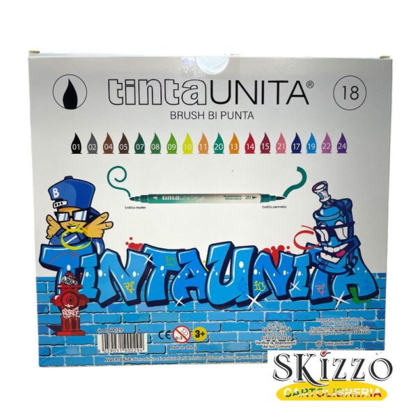 brush pennarelli tintaunita 18 colori