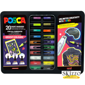set valigetta metallo uniposca groovy colour