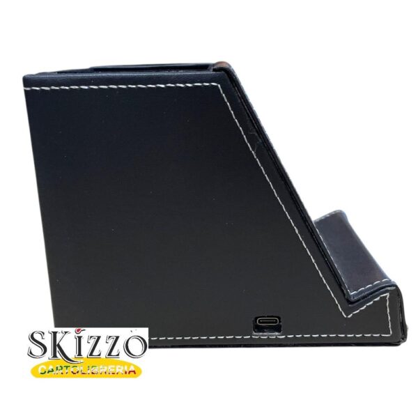 portapenne da scrivania in ecopelle con rirarica wireless british gentman&co maricart 75247