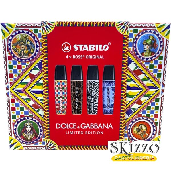 set evidenziatori d&g dolce e gabbana stabilo