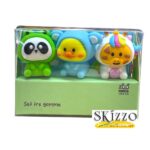set 3 gomme tintaunita zoo winter