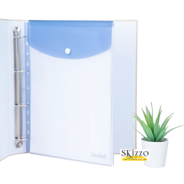 busta a foratura universale con bottone folder wave colourbook