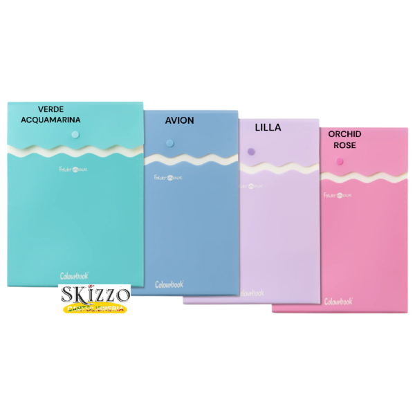 BUSTA CON BOTTONE E SOFFIETTO FOLDER WAVE COLOURBOOK