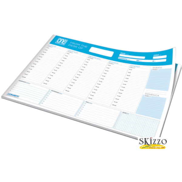 planner planning a3 settimanale one color blasetti