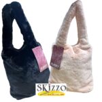 borsa 2 manici eco pelliccia furry poolover