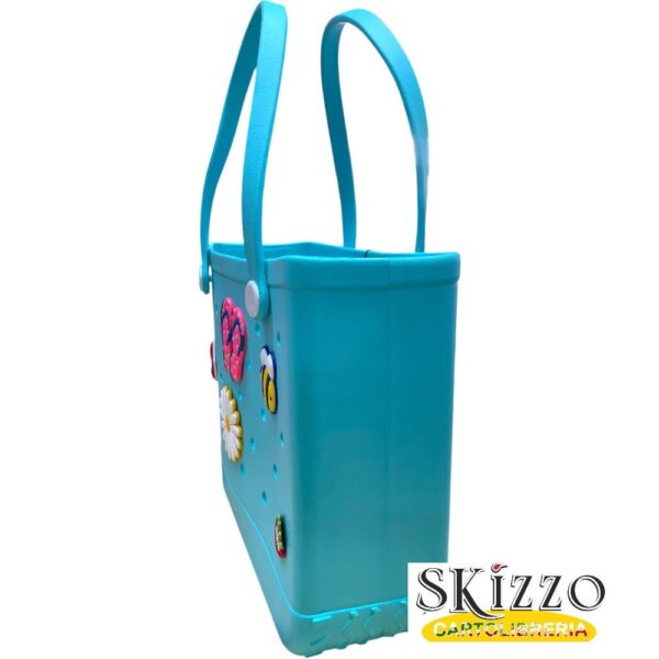 borsa in eva tintaunita clik con pins