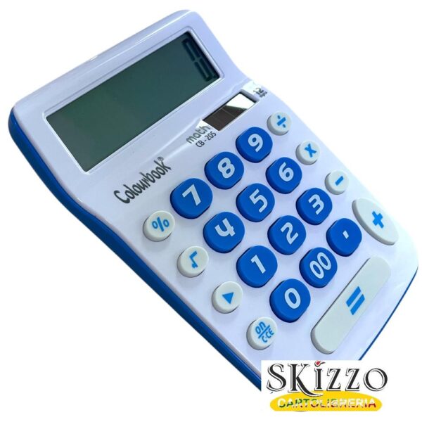 calcolatrice da tavolo cb-205 colourbook con tasti grandi