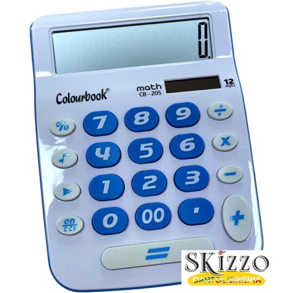 calcolatrice da tavolo cb-205 colourbook con tasti grandi