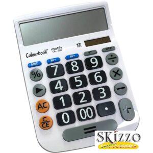 calcolatrice da tavolo cb-220 colourbook con tasti grandi
