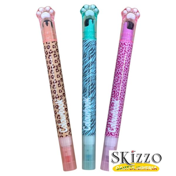 set evidenziatori animalier gleam wild colourbook