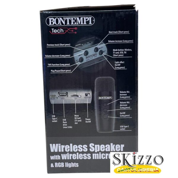 cassa e microfono wireless bontempi