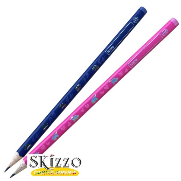 matita triangolare hb faber-castell dinosauri unicorni