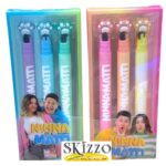 set 3 evidenziatori glitter con timbro ninna e matti maricart 75909 8024708759093