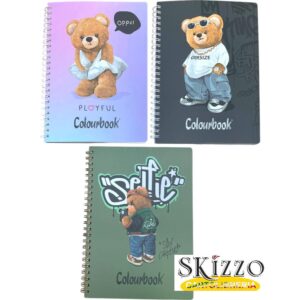quaderno spiralato a5 funny & bears colourbook