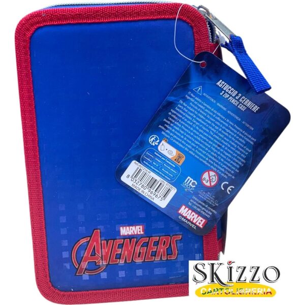 astuccio 3 zip completo in offerta disney marvel stitch